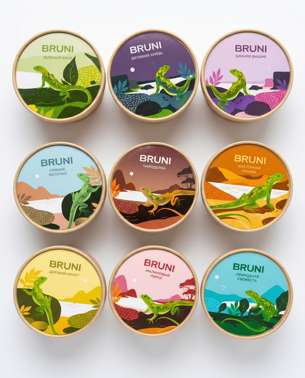 Чайный набор Бруни, 9 вкусов