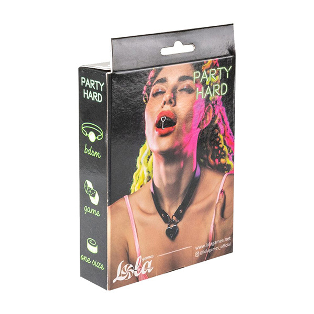 Черный ошейник с замком и ключиком Lola Games Party Hard Utopia 1091-01lola