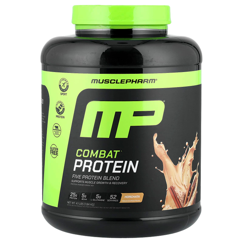 MusclePharm, Combat®, протеиновый порошок, со вкусом орчаты, 1,84 кг (4,1 фунта)