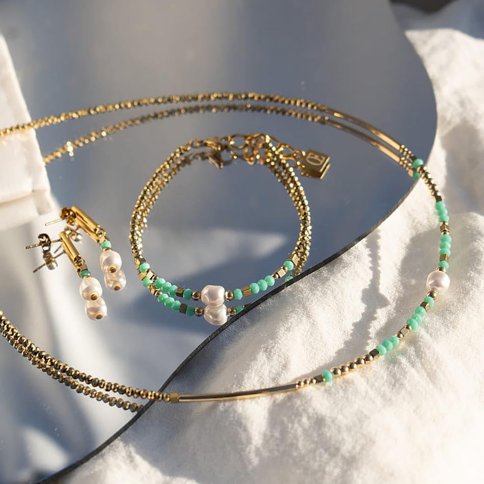 Серьги Coeur de Lion Mint Green 4358/21-0522