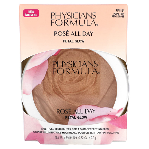 Physicians Formula, Rosé All Day Petal Glow, универсальный хайлайтер, PF11124 розовый, 9,2 г (0,32 унции)