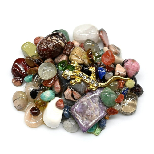 Магнит сувенирный "Уральские самоцветы с Ящеркой", 50*55 мм