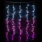 Занавес с эффектом бегущий огонь 2*1.6 м., 24V, 150 LED ламп бело - розового цвета, прозрачный провод, Beauty Led (ESI150-SH10-1WP)