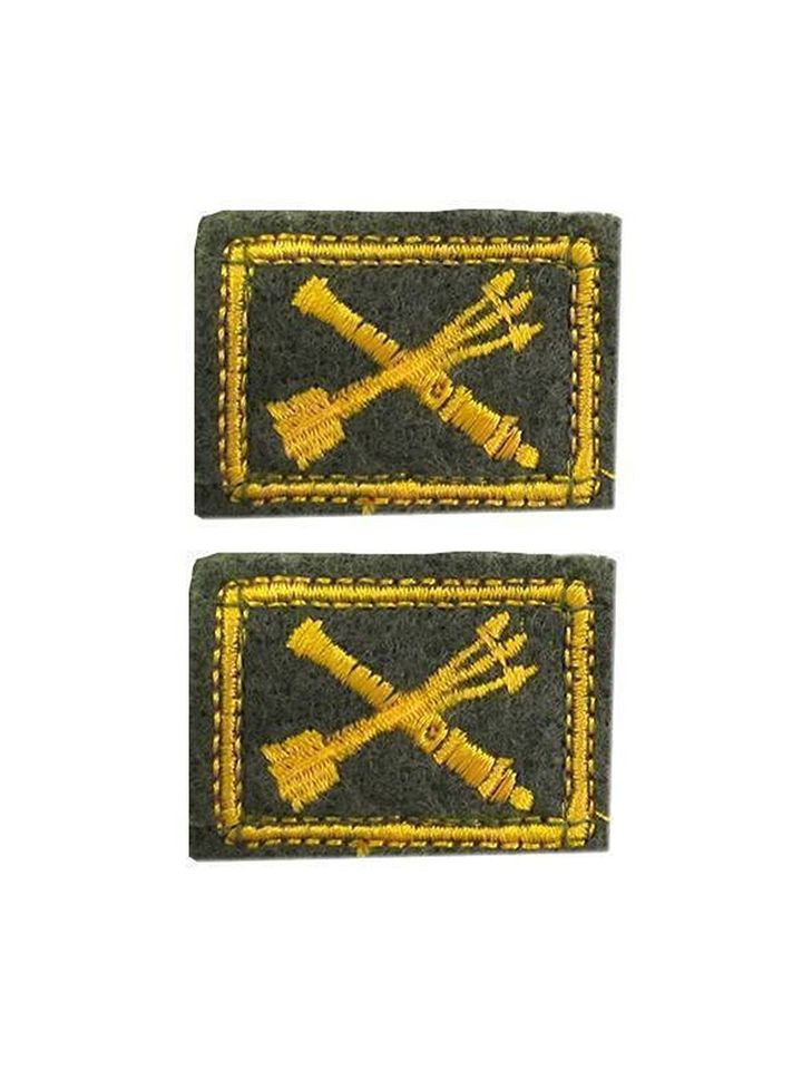 Эмблема петличная вышитая ПВО полевая (олива)