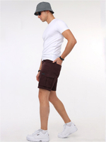 Шорты карго мужские бордовые Город Горький