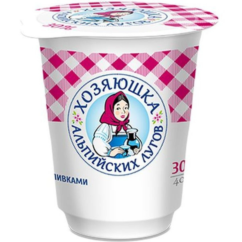 Хозяюшка Продукт Сметанный со Сливками 30% 400гр