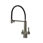 Смеситель для кухни Sancos Moro с гибким изливом, цвет вороненая сталь/черный, арт. SC4006GG