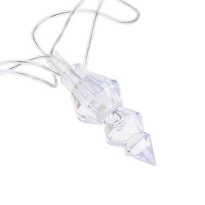 Гирлянда электрическая с насадками "Мультикристаллы" 4м, 20 LED, 8 режимов, мультицвет, прозрачный П