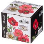 Баночка с силиконовой крышкой 180мл "Маки"