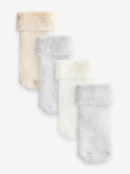 Носки для малышей Next B75-716, 4 шт., Серый, Бежевый