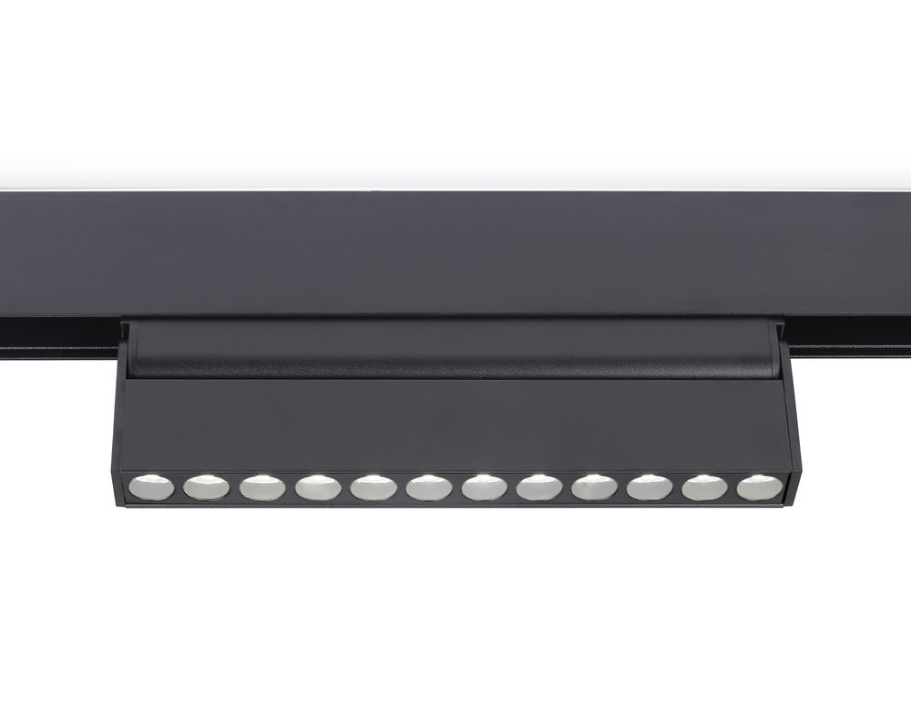 Светильник светодиодный поворотный для шинопровода Magnetic GL4048 BK черный IP20 12W 4200K 48V 24° 223*22*105