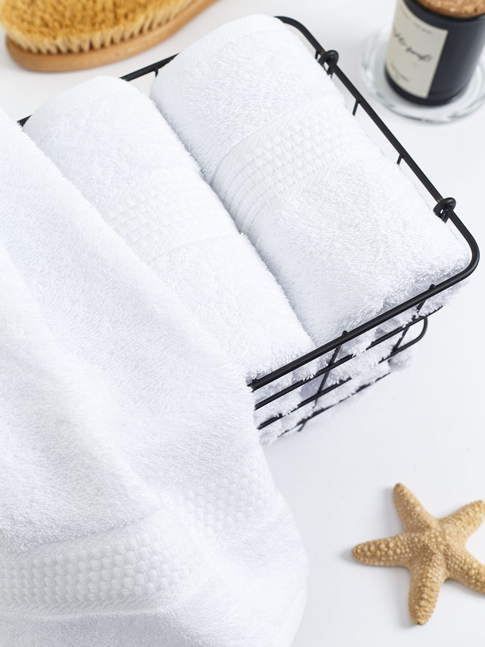 Полотенце махровое, г/к, 50х90, арт. 50-90 BS, 460 гр/м2, цвет: 024-белый,