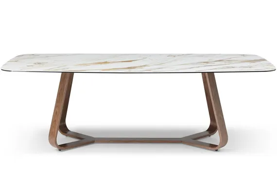 Стол Dynasty 240х110 см, керамика, орех