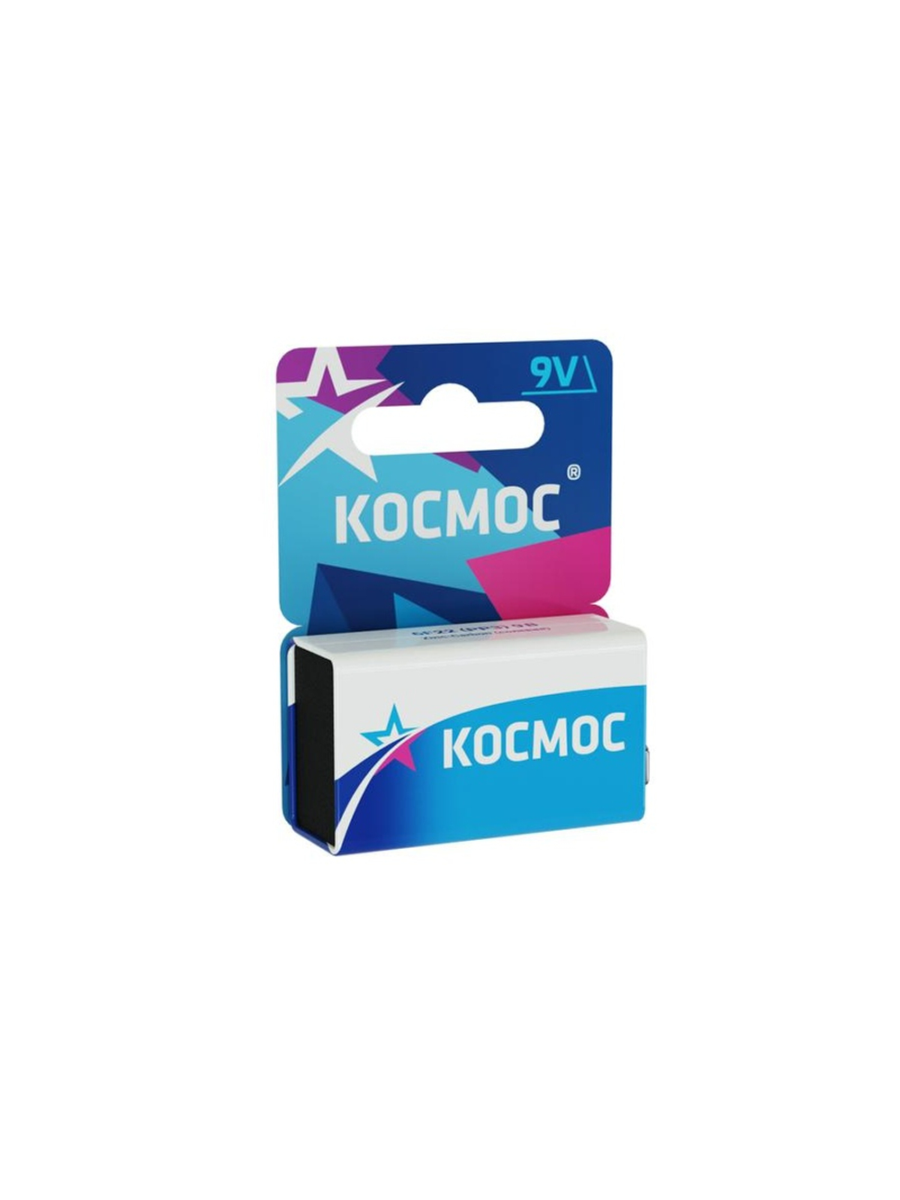 Элемент питания солевой "крона" 6F22 (блист.1шт) КОСМОС KOC6F221BL