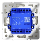 Проходной переключатель встраиваемый VOLTUM S70 двухклавишный 10А, (сталь)