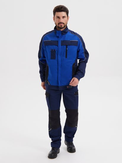 Костюм "Коста" брюки (синий/василек/черный) тк.Томбой