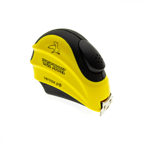 Рулетка  8м*25мм, ЧЕГЛОК серия "Спринт", обрезиненный корпус, ABS пластик, автостоп, нейлон, (6/60)