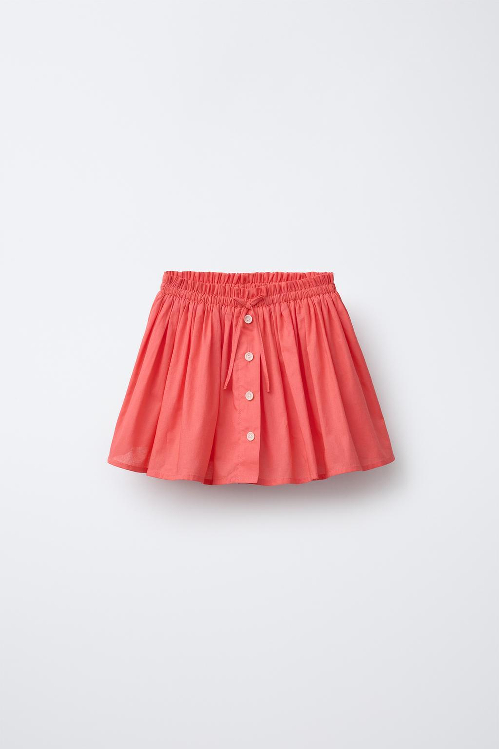 ZARA ЮБКА-ШОРТЫ С ПУГОВИЦАМИ, КРАСНЫЙ