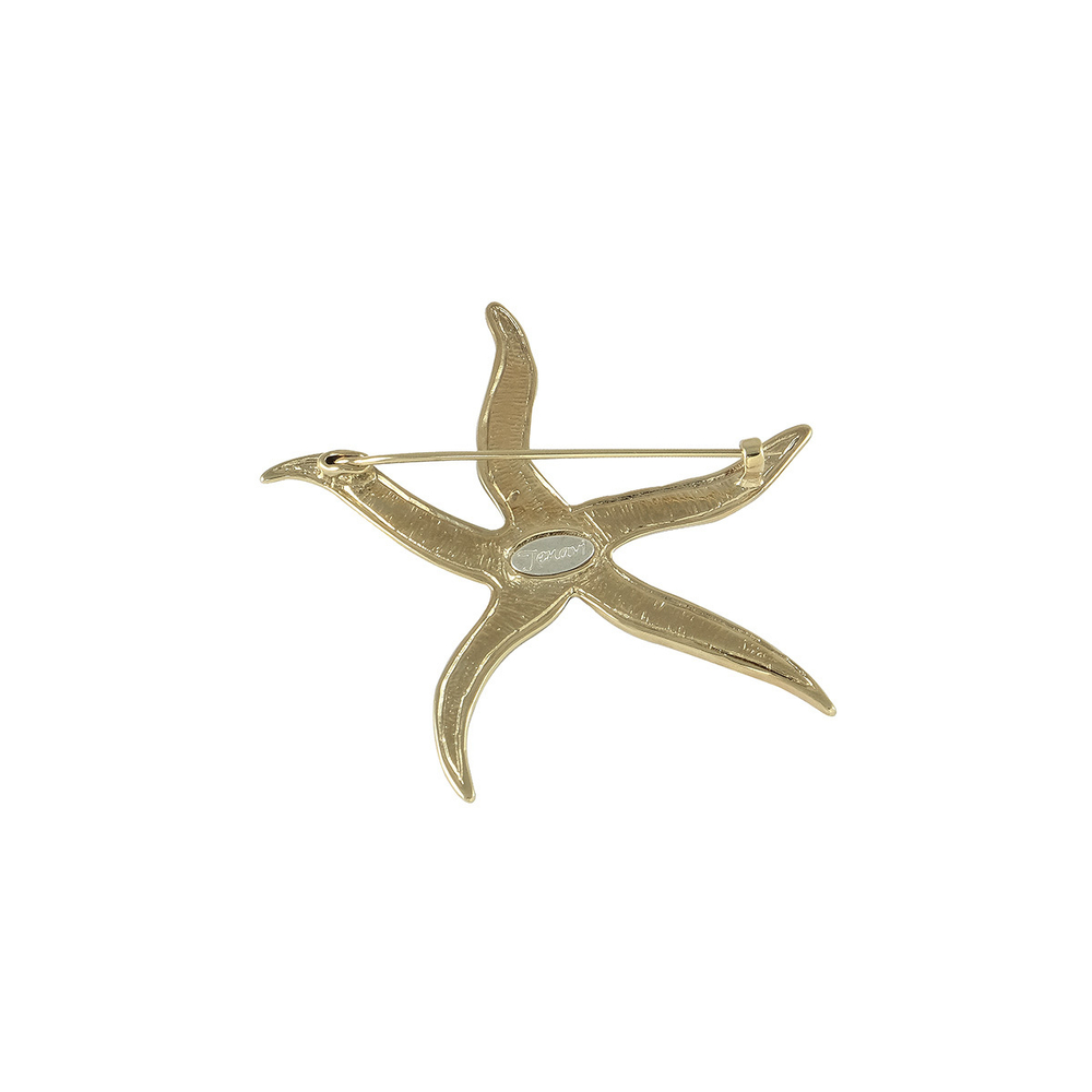 "Мор.звезда" колье в золотом покрытии из коллекции "Красное море" от Jenavi  с замком карабин