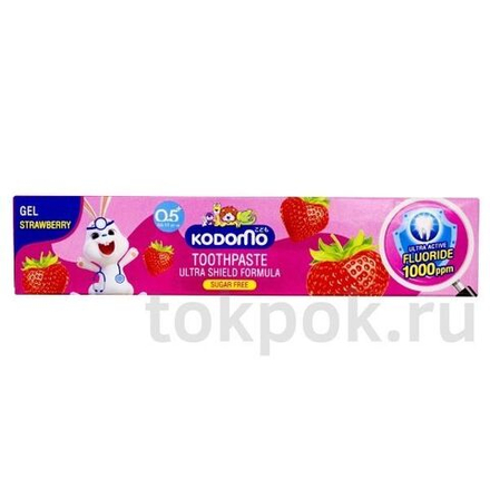 Детская зубная паста Kodomo Gel Strawberry Sugar Free 0,5 year, 40 гр