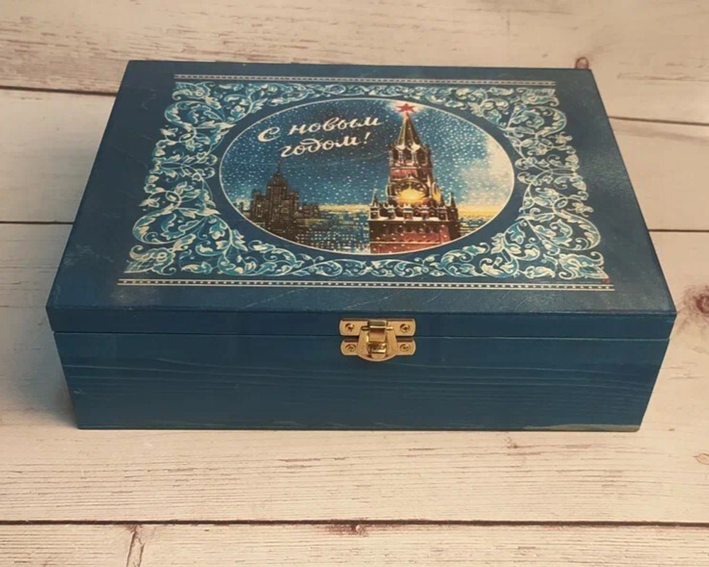 Музыкальная АУДИОшкатулка КРЕМЛЬ со звуком курантов, 25х19х7.5 см