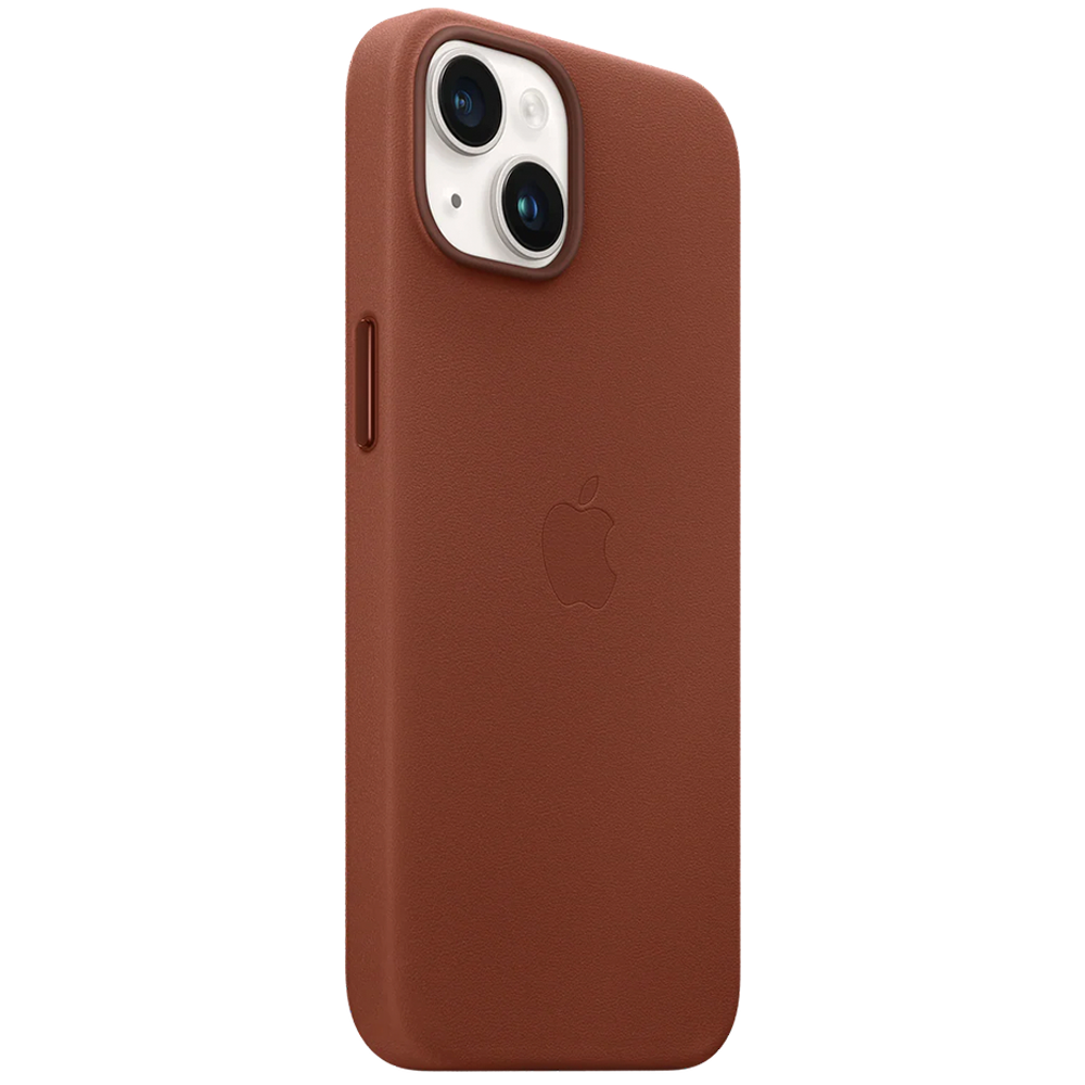 Кожаный чехол с поддержкой MagSafe Apple Leather Case для iPhone 14, Umber (Умбра)