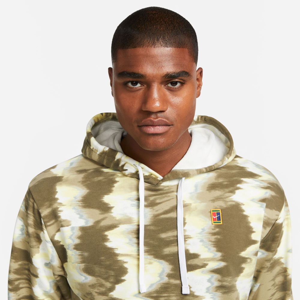 Мужская кофта теннисная Nike Dri-Fit Court Heritage OZ Hoody Men - Olive, White