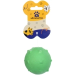Игрушка - мячик для собак средних, мелких и крупных пород «ИГРУЛИК для Бро», лапки, цвет зеленый, d-6см (лейбл)