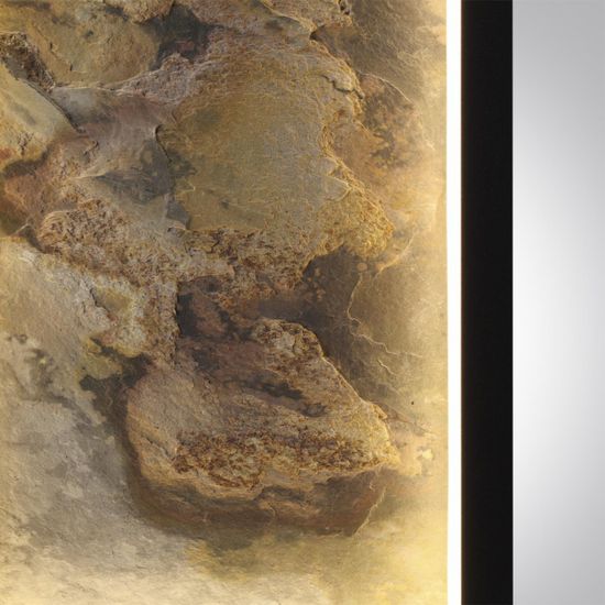 5078/35WL L-VISION ODL24 538 черн./серо-беж./металл/натур.камень/акрил Настен.светильн. со спотом LED 35W 3000K STOFLAKE