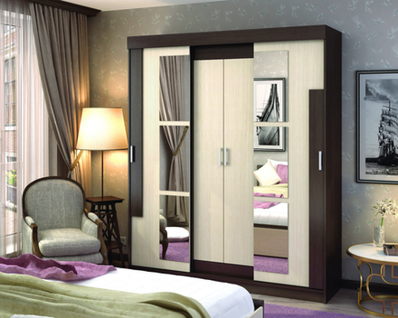 Фея Шкаф-купе Венге / Дуб белфорт