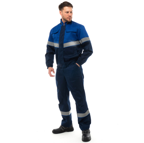 Костюм летний "ОРИОН", цв. синий с васильком, тк Твил