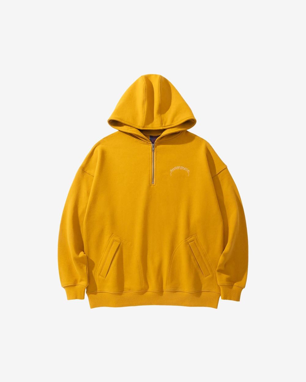 Худи YMKASHIX PUFF Half Zip Горчичный