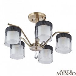 Люстра на штанге Arte Milano Napoli-2646 332646/5 AB+BK