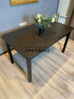 Большой кухонный стол "Макси", чёрная бронза