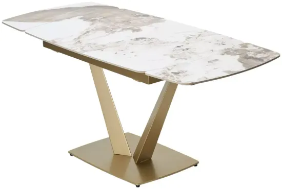 Стол ALATRI 120 GLOSS LUXURY PANDORA SOLID CERAMIC / шампань