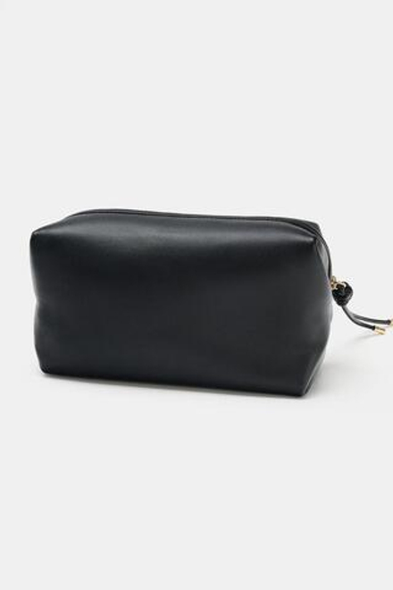 ZARA КОЖАНЫЙ НЕСЕССЕР, ЧЕРНЫЙ