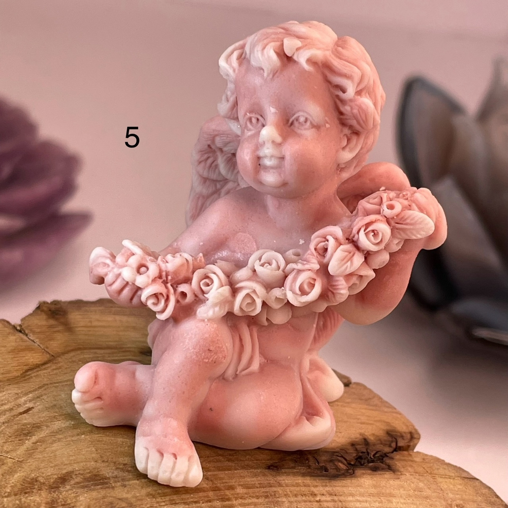 46468 Мрамолит Ангел с венком фигурка 38*48мм-60