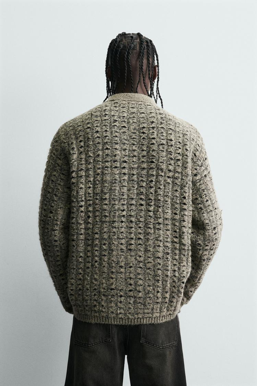 ZARA КАРДИГАН ИЗ РЕЛЬЕФНОГО ТРИКОТАЖА, КРЕМОВЫЙ