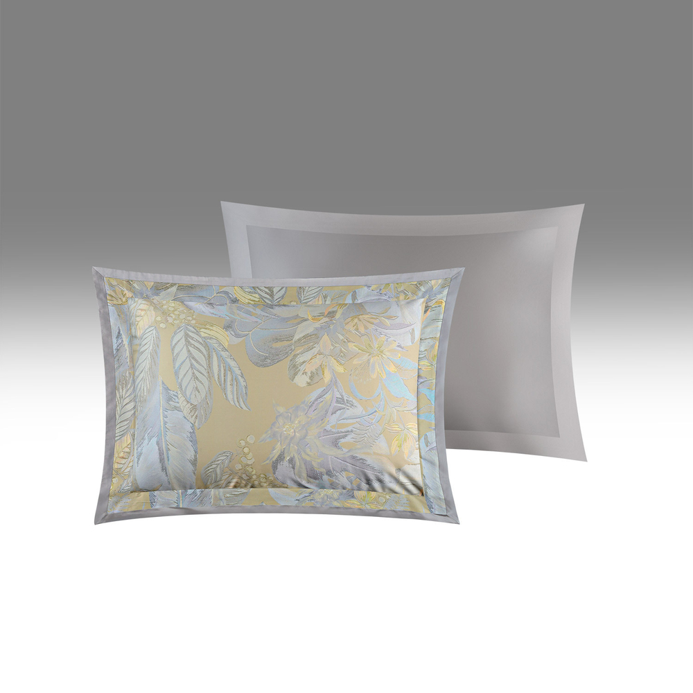 Постельное белье 2 спальное евро Sharmes Paradise серое/золотое