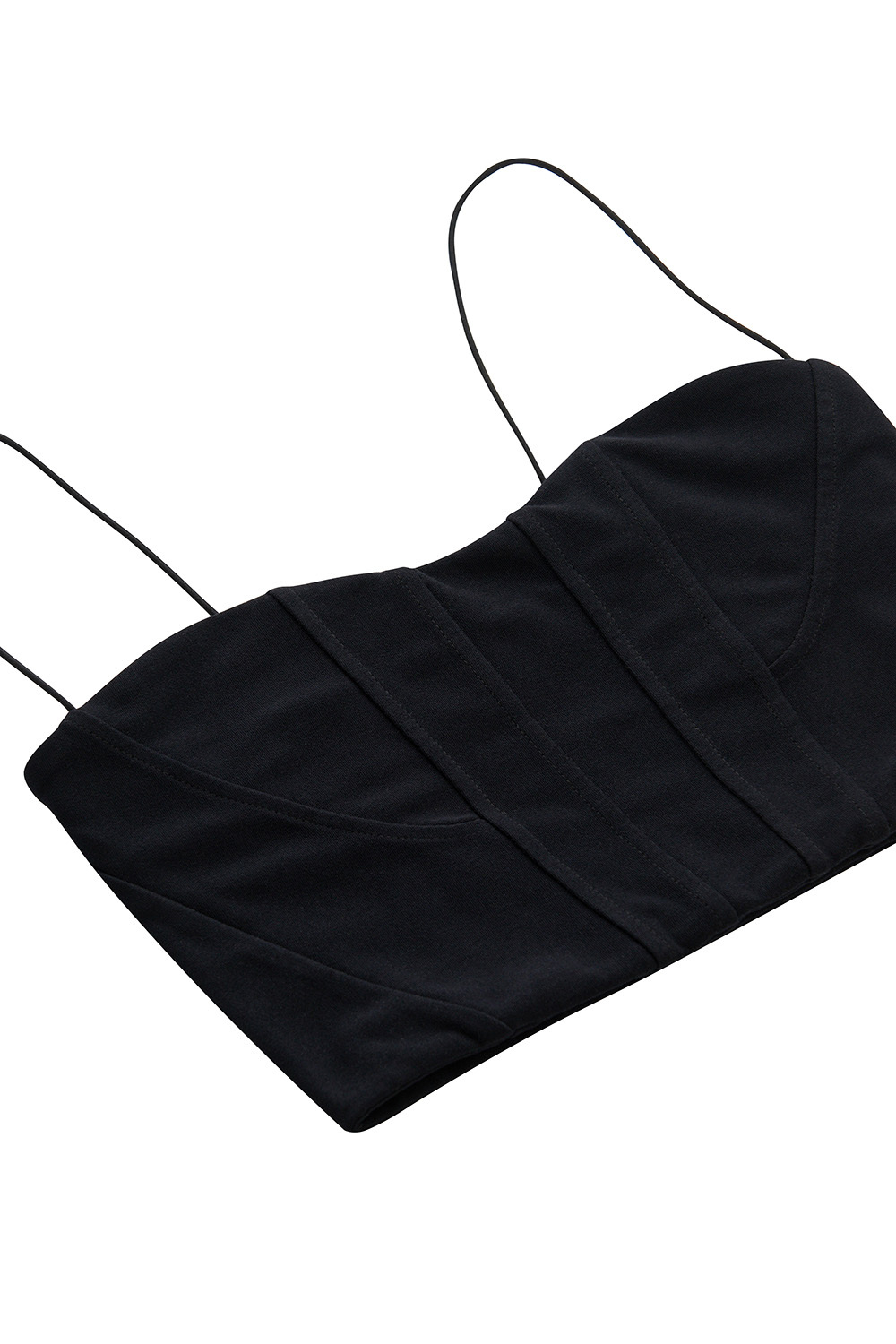 Топ на тонких бретелях BASIC Чёрный