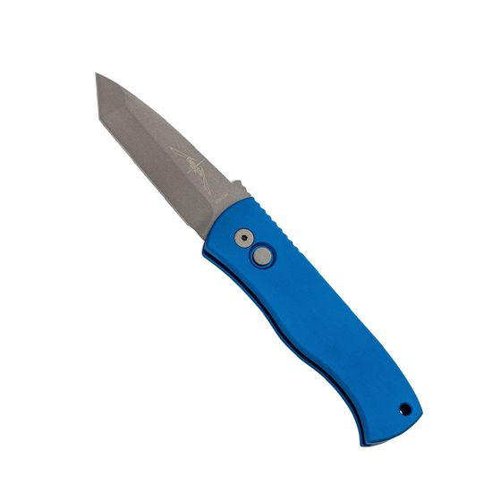 Складной нож Pro-Tech/Emerson E7T01-BLUE c клинком из стали 154CM, рукоять алюминий
