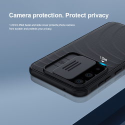 Чехол усиленный с защитной шторкой для камеры от Nillkin на Samsung Galaxy S23 FE, серия CamShield Pro Case