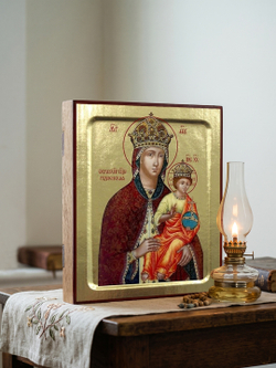 Икона Пресвятой Богородицы, Рудненская на дереве: 125 х 160 (Синопсисъ)