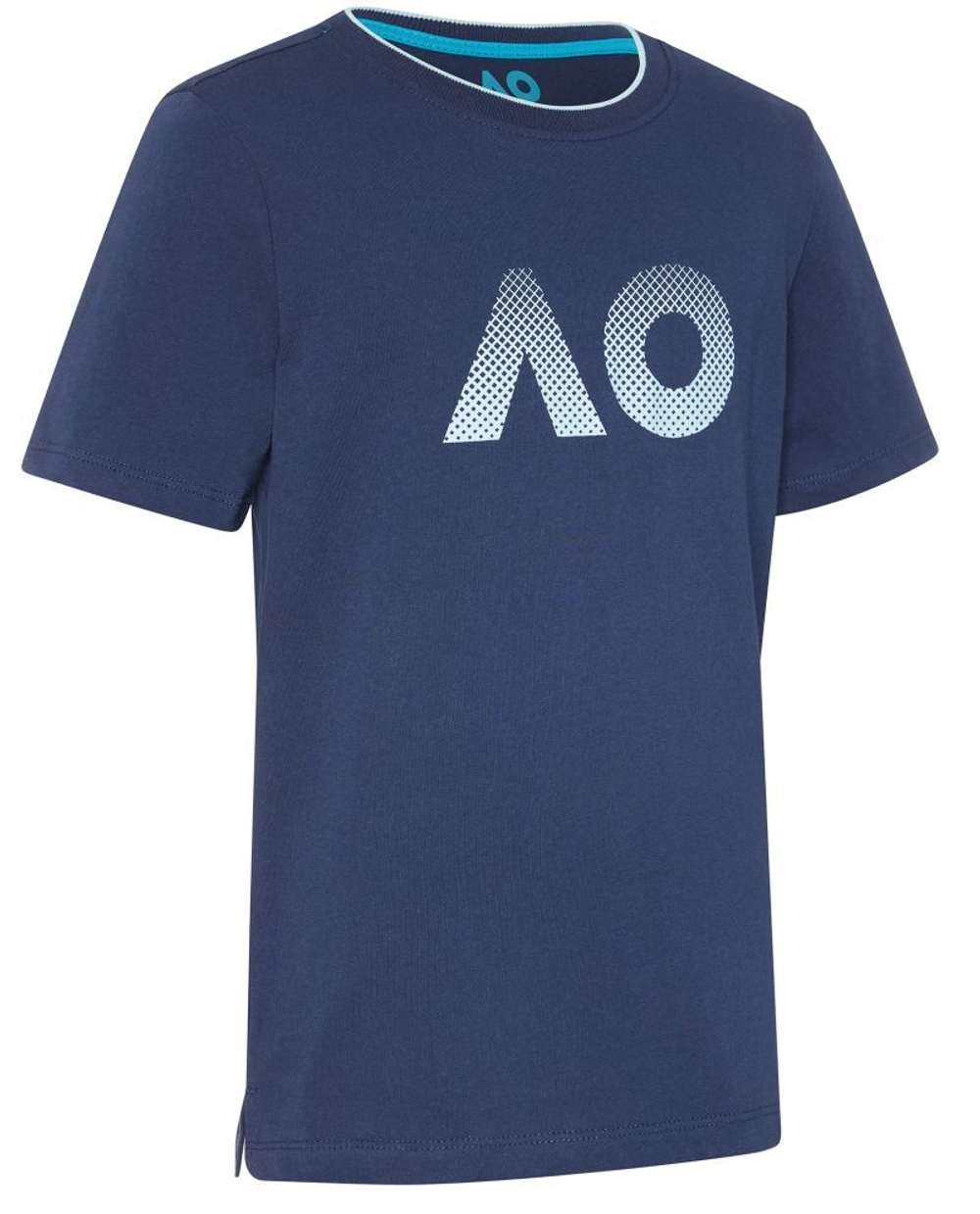 Футболка для мальчика теннисная Australian Open Kids T-Shirt AO Textured Logo - navy