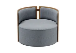 Кресло крутящееся Lagom 800 (серый твид, натуральный дуб)