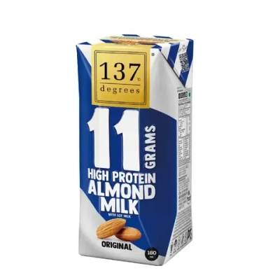 Молоко миндальное протеиновое без сахара "137 degrees", 180 мл