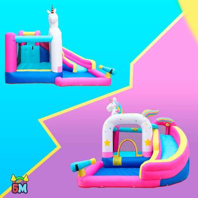 Батут на дачу для детей "Приключение единорога" 3,55*3*3 м