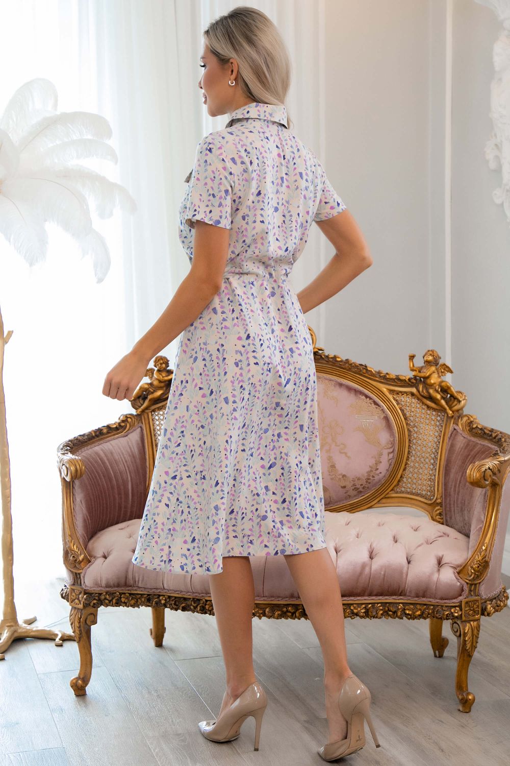 Платье Эмили (бежево-сиреневое) П13044-45М LT Collection