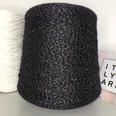 PROVATEC Harmony 79% меринос 15% вискоза,  6% люрекс,  1200м/100гр  Сине-черный с золотым люрексом