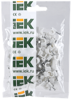 Скоба 6мм круглая пластиковая (100шт) IEK